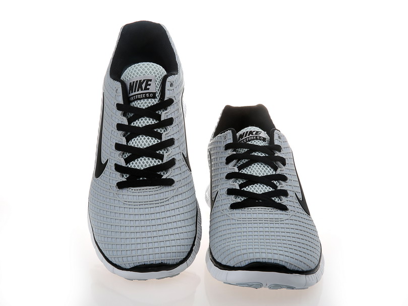 Nike Free 5.0 chaussures de course legeres mens gris noir (1)